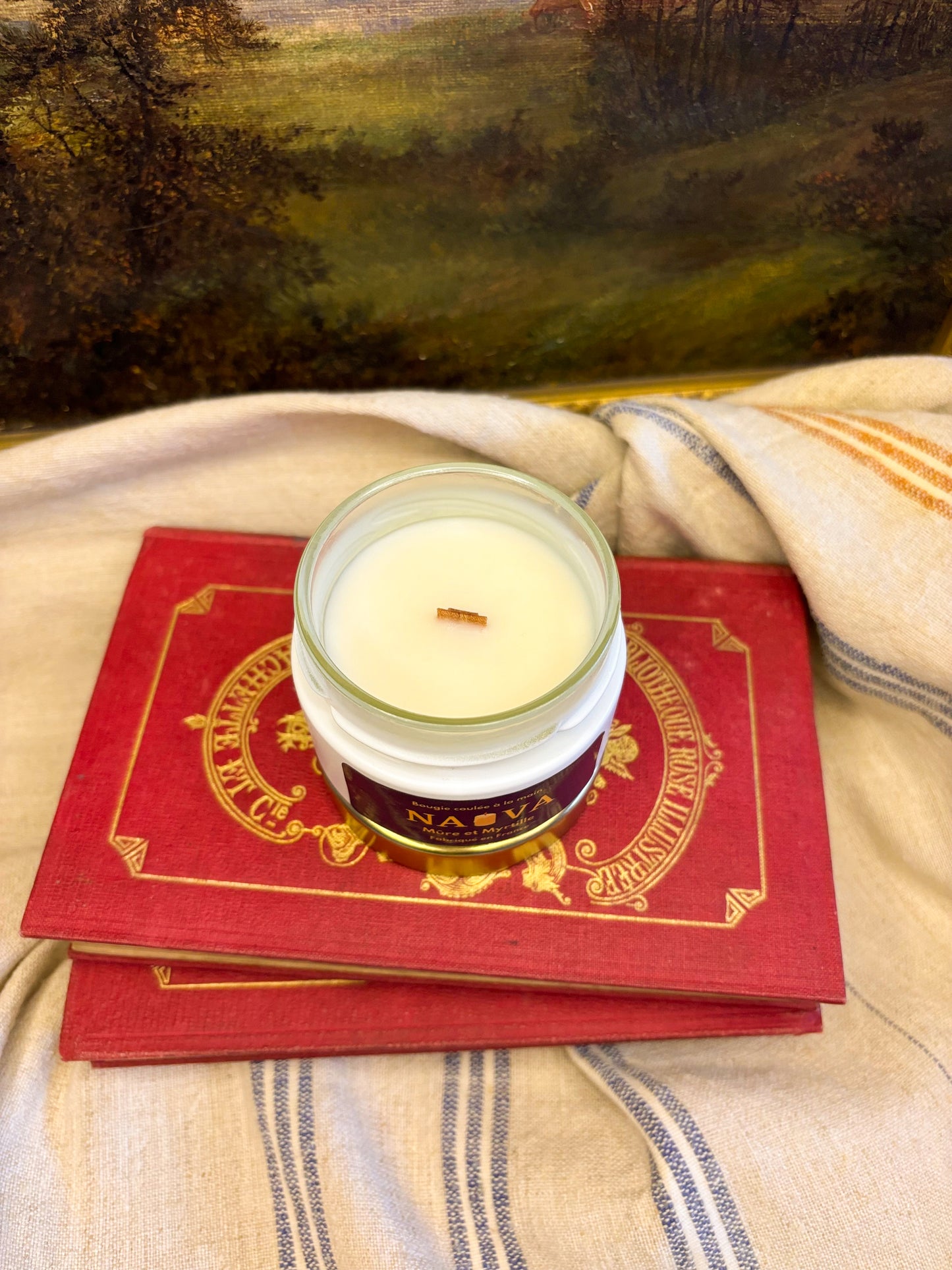 Bougie Mûre & Myrtilles · Évasion Sauvage · Cire végétale 80g