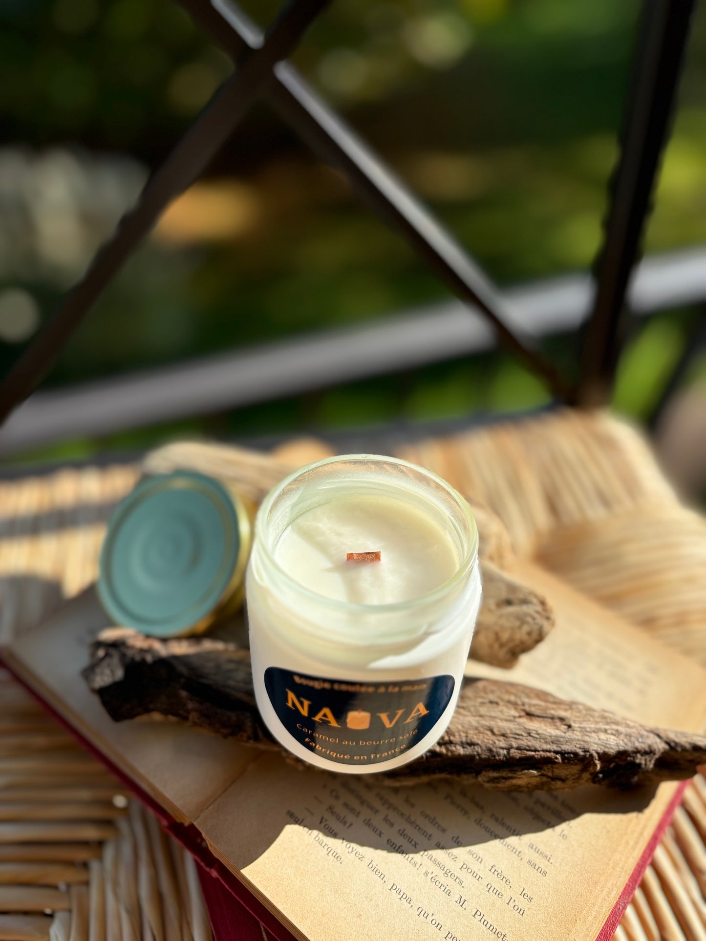 Bougie Caramel Beurre Salé · Douceur Réconfortante · Cire végétale 160g